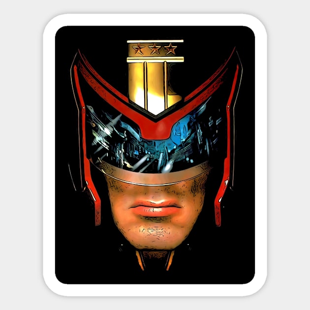 Judge dredd Sticker by WordFandom